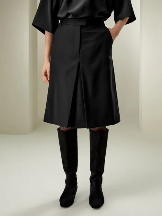 Machine Washable ALine Wool Silk Blend Skirt Women Lilysilk Bottoms