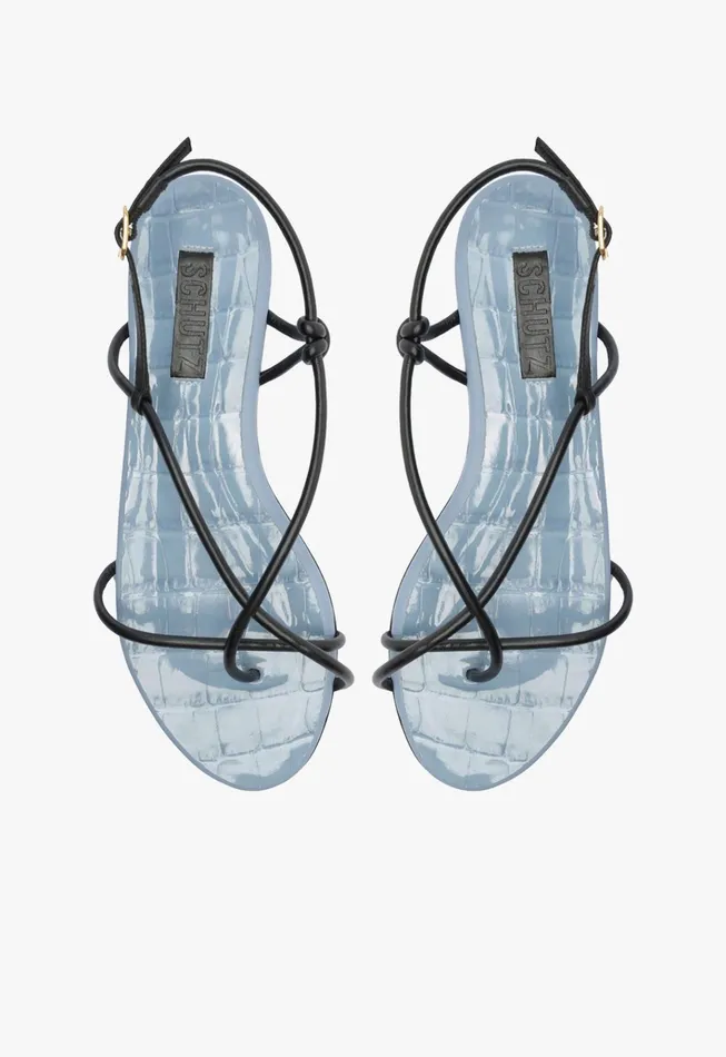Malta Flat Sandal Blue Women Schutz Shoes Flats