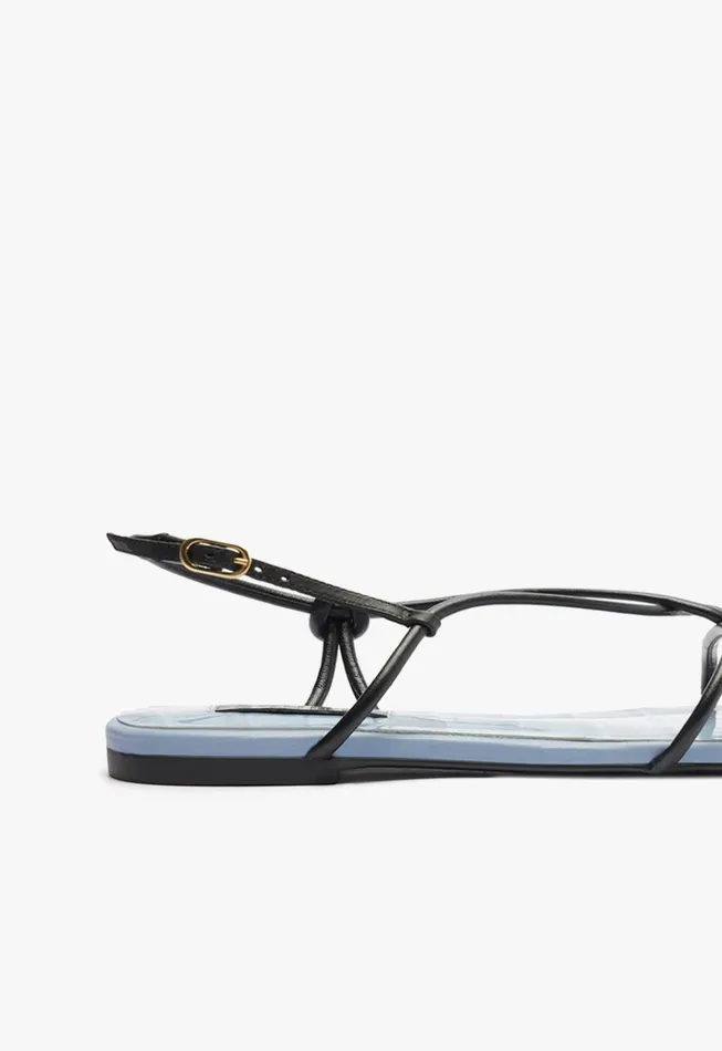 Malta Flat Sandal Blue Women Schutz Shoes Flats