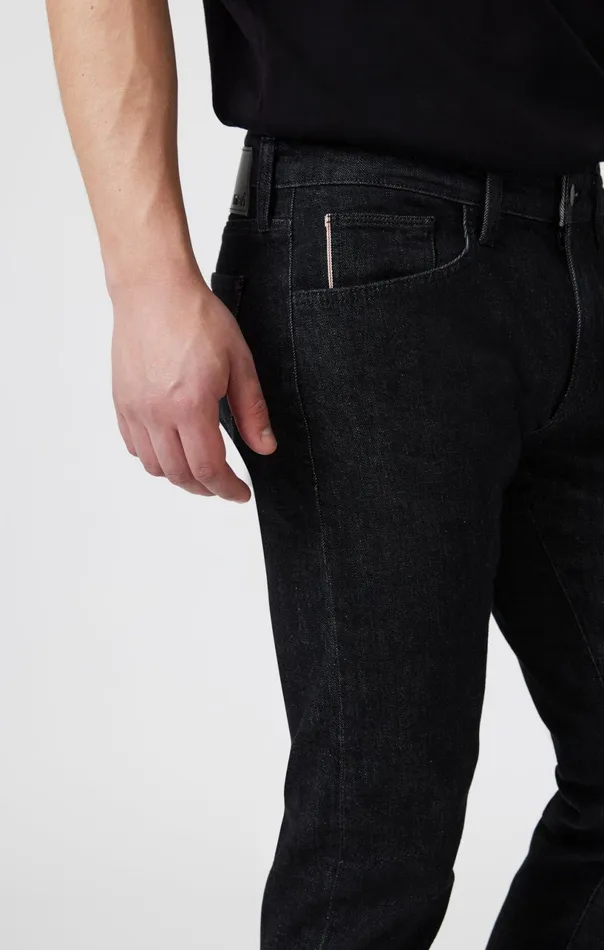 Marcus Slim Straight Leg In Black Selvedge Men Mavi Jeans Denim Marcus Slim Straight Leg In Black Selvedge Men Mavi Jeans Denim