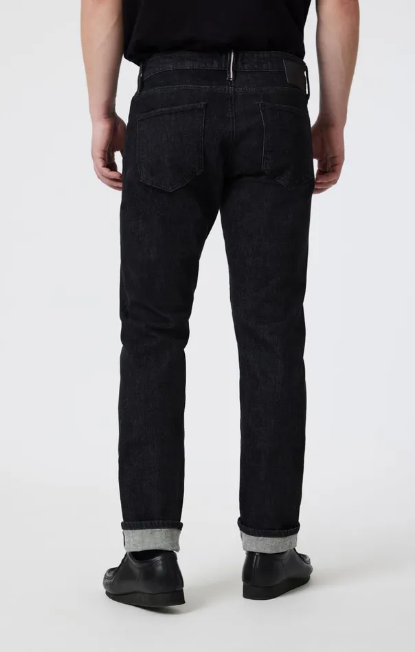 Marcus Slim Straight Leg In Black Selvedge Men Mavi Jeans Denim Marcus Slim Straight Leg In Black Selvedge Men Mavi Jeans Denim