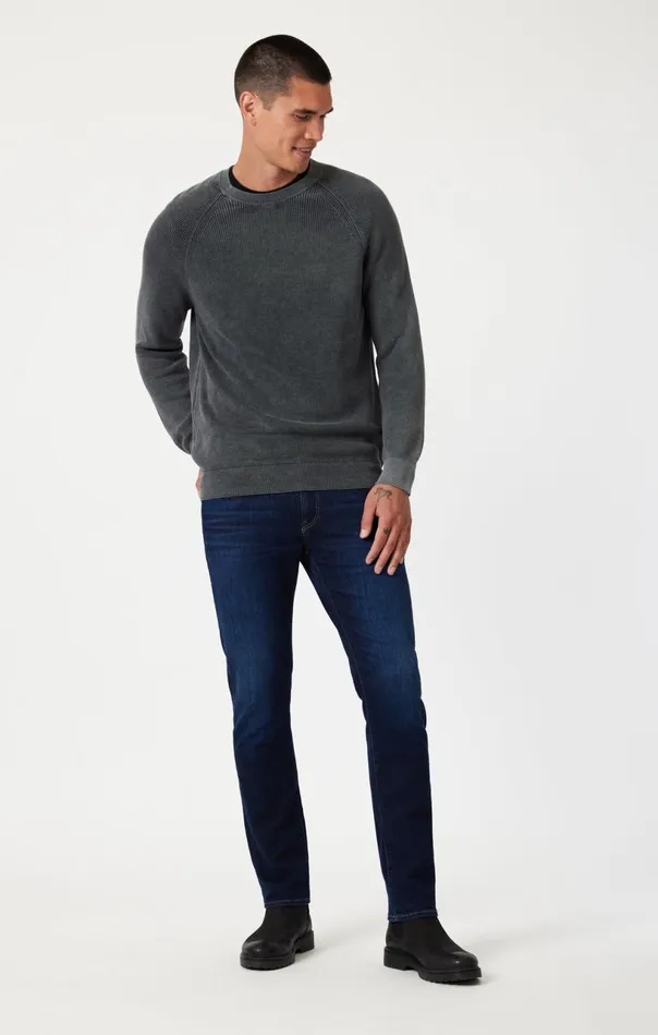 Marcus Slim Straight Leg In Rinse Brushed Feather Blue Men Mavi Jeans Denim