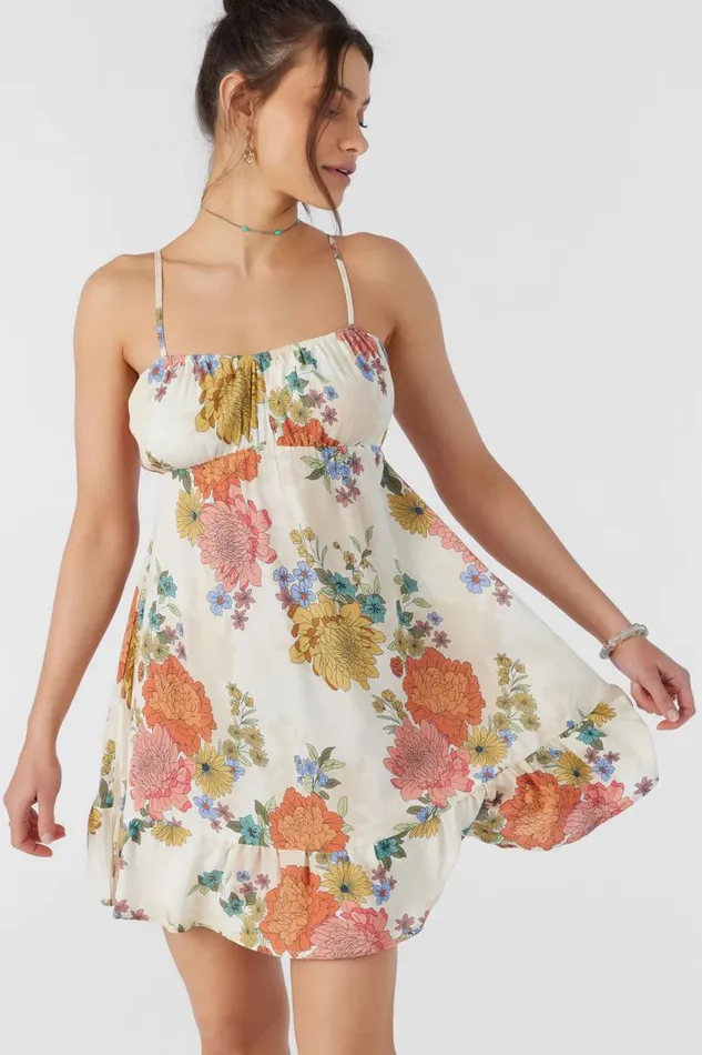 MARLIE KALI FLORAL DRESS Winter White Women O039NEILL Clothing