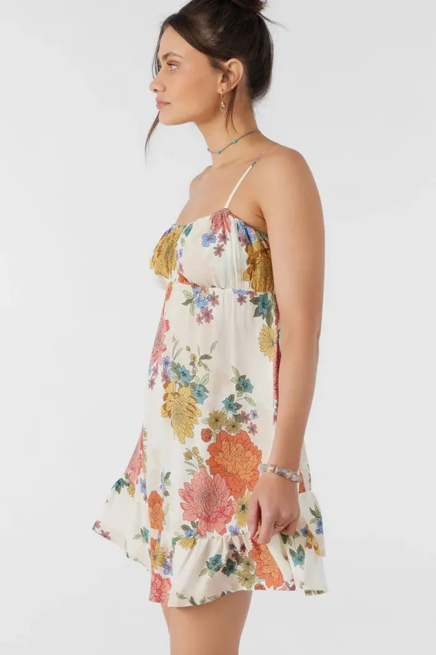 MARLIE KALI FLORAL DRESS Winter White Women O039NEILL Clothing
