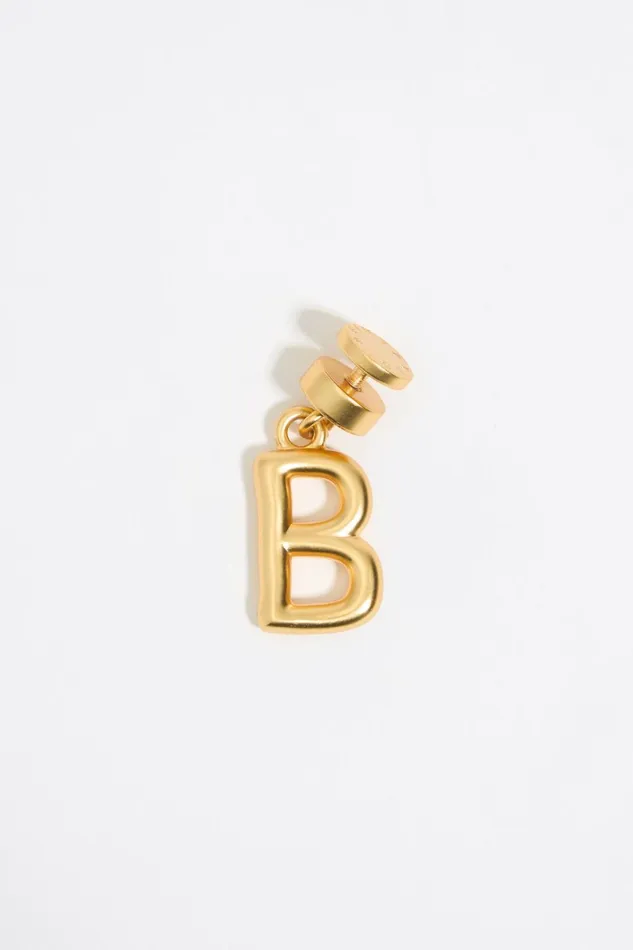 Matte Gold Letter B Charm Gold Yellow Women Bimba Y Lola Bag Charms