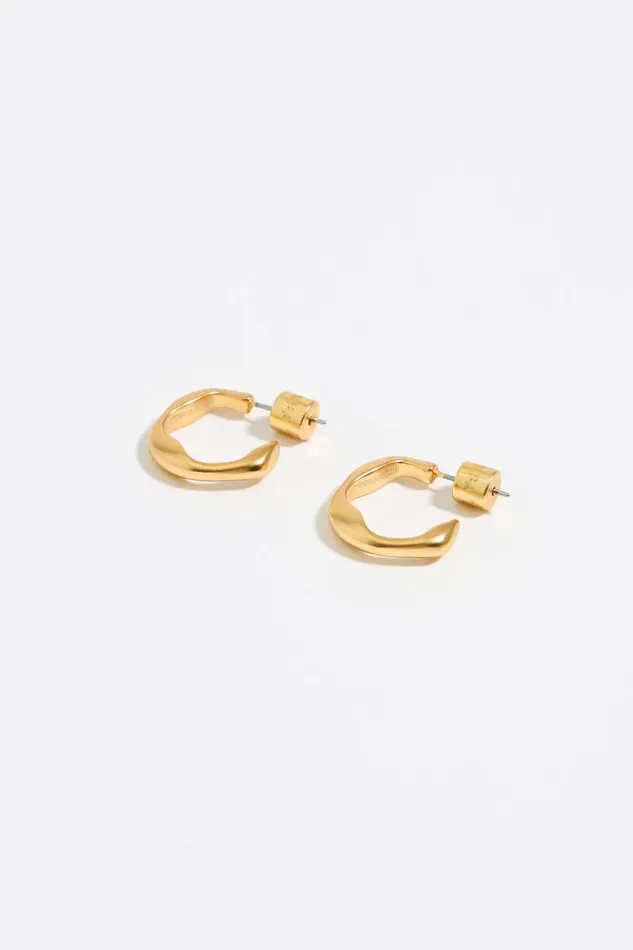 Matte Gold Mini Hoop Earrings Gold Women Bimba Y Lola Jewelry Matte Gold Mini Hoop Earrings Gold Women Bimba Y Lola Jewelry