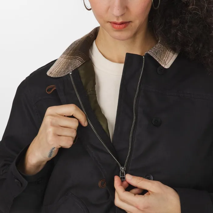 Maywood Waxed Canvas Jacket BlackEarth Women Danner Outerwear