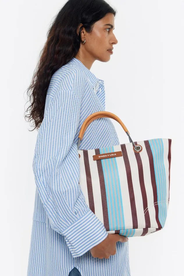 Medium Blue Canopy Handbag Blue Women Bimba Y Lola Shoppers Medium Blue Canopy Handbag Blue Women Bimba Y Lola Shoppers