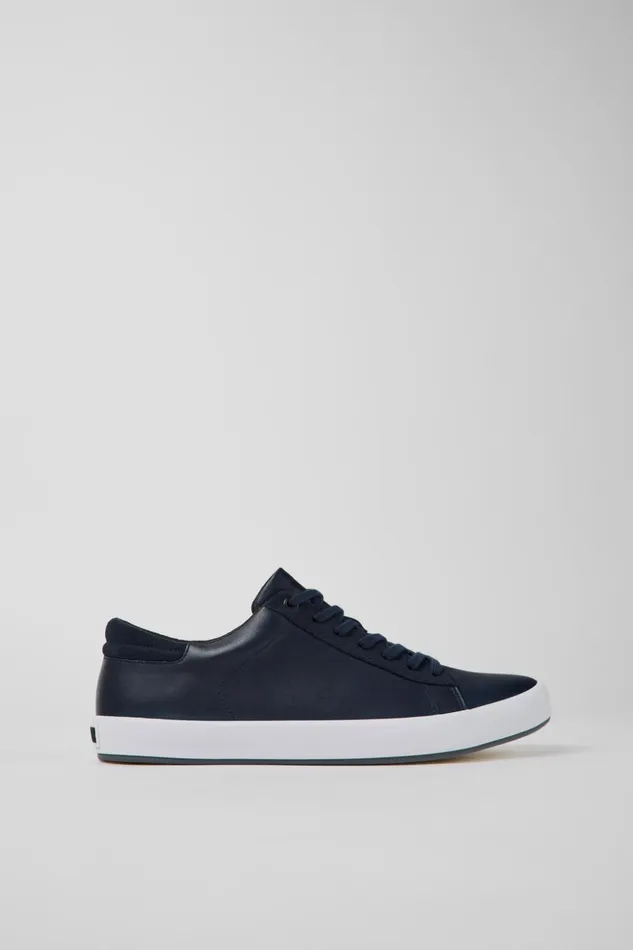 Men Andratx Blue Leather And Nubuck Sneakers Camper Sneakers