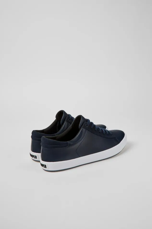 Men Andratx Blue Leather And Nubuck Sneakers Camper Sneakers