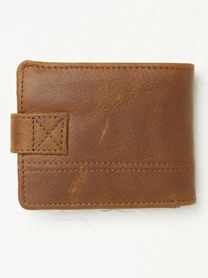 Men Bags and Wallets Fat Face Brown Seamed Leather Wallet