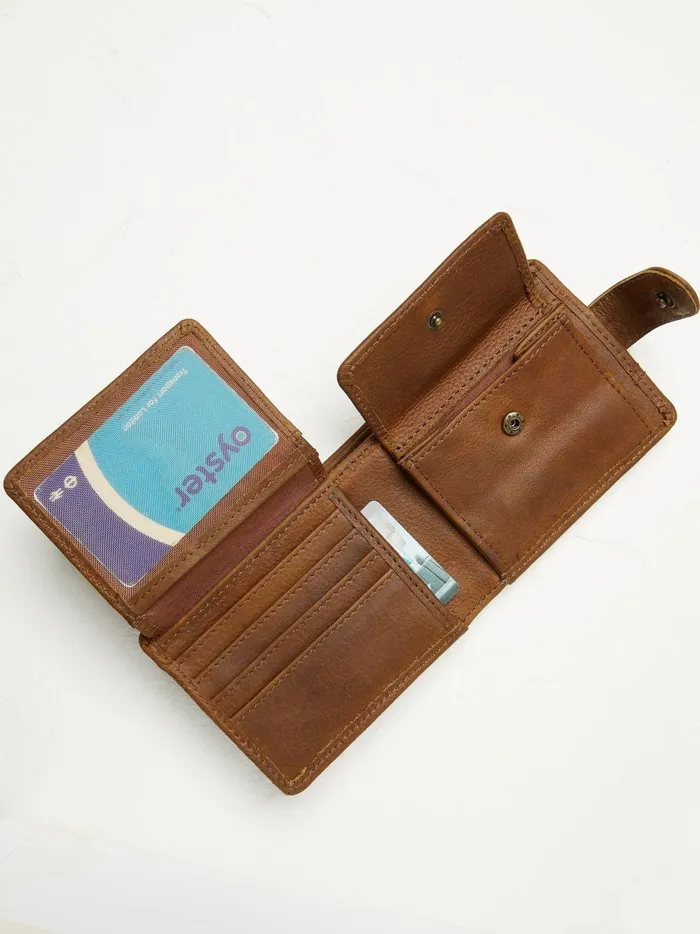 Men Bags and Wallets Fat Face Brown Seamed Leather Wallet Men Bags and Wallets Fat Face Brown Seamed Leather Wallet