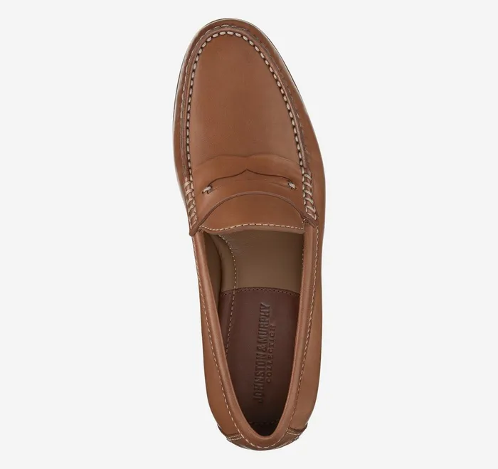 Men Baldwin Penny Loafer Cognac Sheepskin JohnstonandMurphy SlipOns and Loafers Men Baldwin Penny Loafer Cognac Sheepskin JohnstonandMurphy SlipOns and Loafers