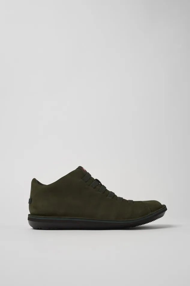 Men Beetle Green Nubuck Sneakers Camper Ankle Boots Men Beetle Green Nubuck Sneakers Camper Ankle Boots