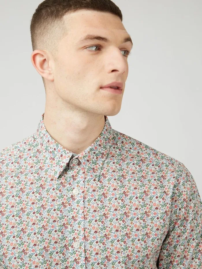 Men Ben Sherman Archive Print Shirts Floral Print LongSleeve Shirt