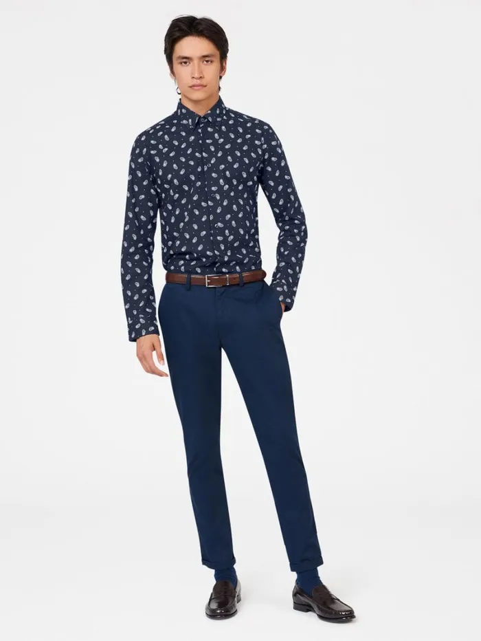 Men Ben Sherman Archive Print Shirts Micro Paisley Print Shirt 8211 Dark Navy Men Ben Sherman Archive Print Shirts Micro Paisley Print Shirt 8211 Dark Navy