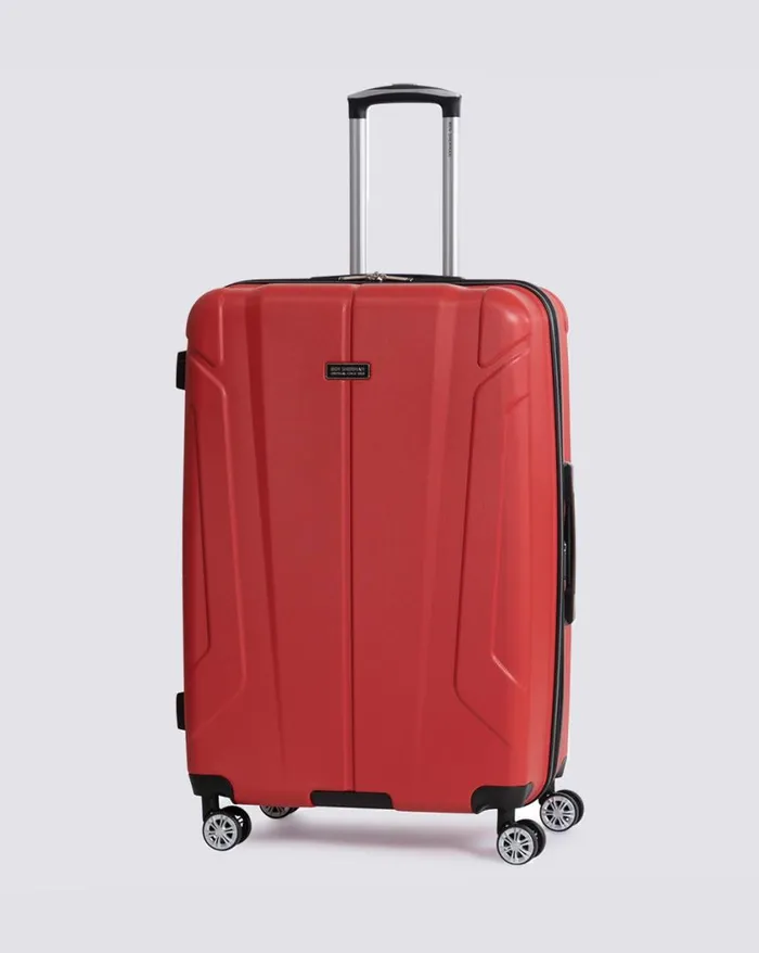 Men Ben Sherman Bags and Luggage Derby Hardside 3 Piece Luggage Set 8211 Lipstick Red