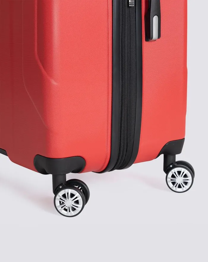 Men Ben Sherman Bags and Luggage Derby Hardside 3 Piece Luggage Set 8211 Lipstick Red