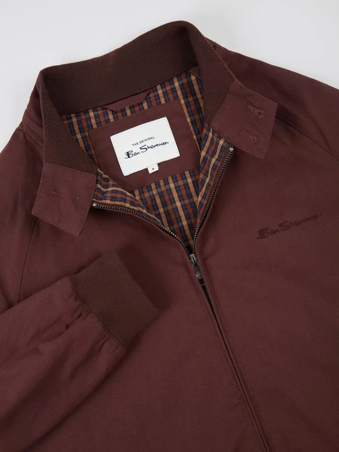 Men Ben Sherman Harrington Jackets Signature Harrington Jacket 8211 Bordeaux