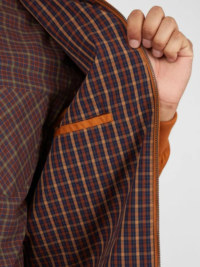 Men Ben Sherman Harrington Jackets Signature Harrington Jacket 8211 Gold Metal
