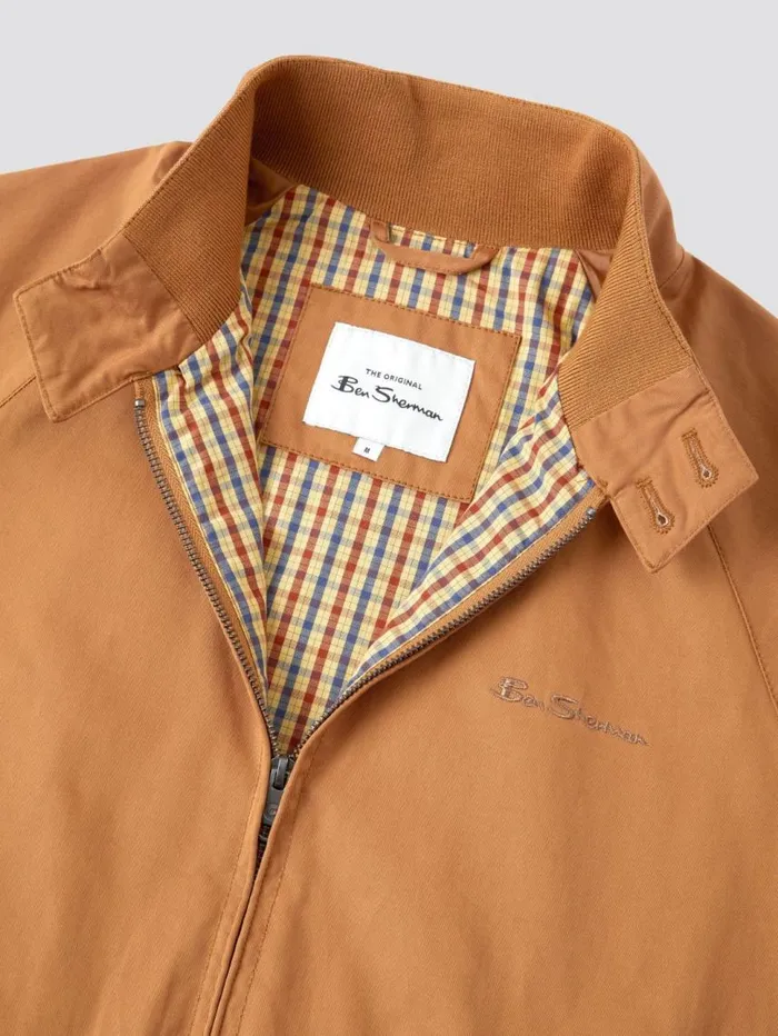 Men Ben Sherman Harrington Jackets Signature Harrington Jacket 8211 Tan