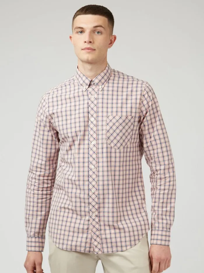 Men Ben Sherman Heritage Check Shirts Signature House Check LongSleeve Shirt 8211 Light Pink Men Ben Sherman Heritage Check Shirts Signature House Check LongSleeve Shirt 8211 Light Pink