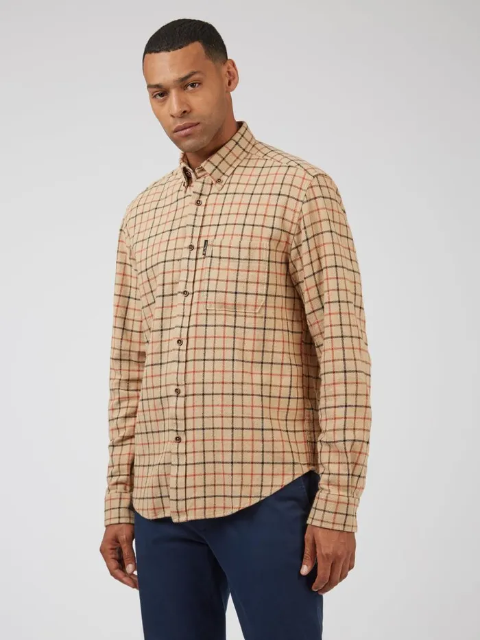 Men Ben Sherman Heritage Check Shirts Tattersall Check LongSleeve Shirt 8211 Fawn Men Ben Sherman Heritage Check Shirts Tattersall Check LongSleeve Shirt 8211 Fawn