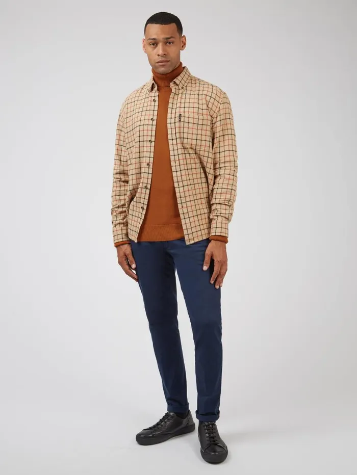 Men Ben Sherman Heritage Check Shirts Tattersall Check LongSleeve Shirt 8211 Fawn Men Ben Sherman Heritage Check Shirts Tattersall Check LongSleeve Shirt 8211 Fawn