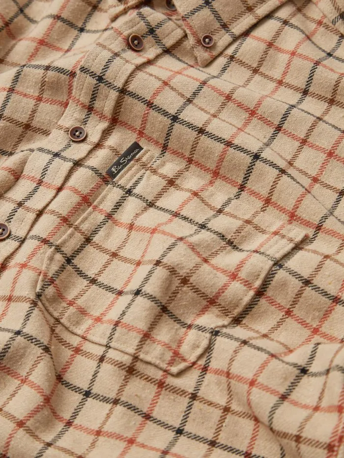 Men Ben Sherman Heritage Check Shirts Tattersall Check LongSleeve Shirt 8211 Fawn Men Ben Sherman Heritage Check Shirts Tattersall Check LongSleeve Shirt 8211 Fawn