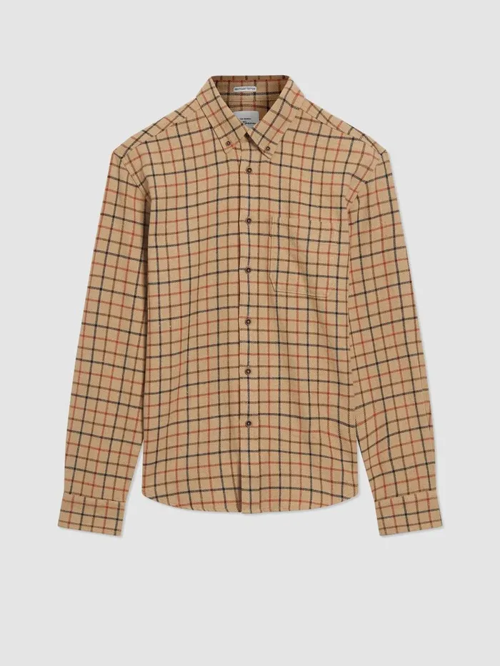 Men Ben Sherman Heritage Check Shirts Tattersall Check LongSleeve Shirt 8211 Fawn Men Ben Sherman Heritage Check Shirts Tattersall Check LongSleeve Shirt 8211 Fawn