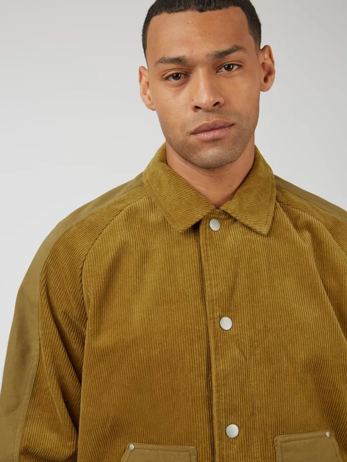 Men Ben Sherman Jackets and Outerwear Corduroy Colorblock Workwear Jacket Men Ben Sherman Jackets and Outerwear Corduroy Colorblock Workwear Jacket