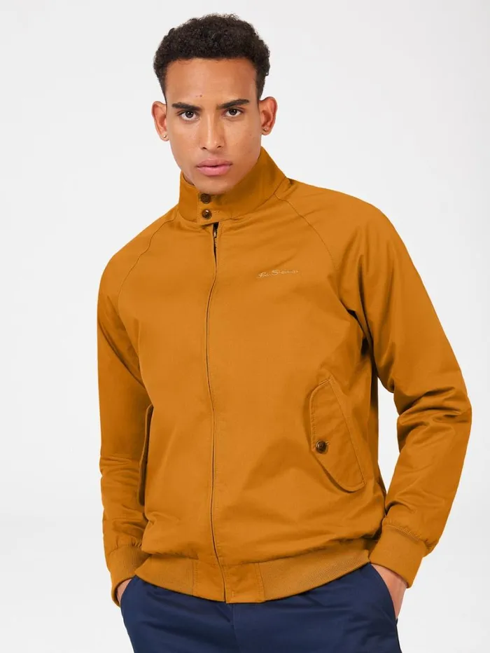 Men Ben Sherman Jackets and Outerwear Signature Harrington Jacket 8211 Mustard Men Ben Sherman Jackets and Outerwear Signature Harrington Jacket 8211 Mustard