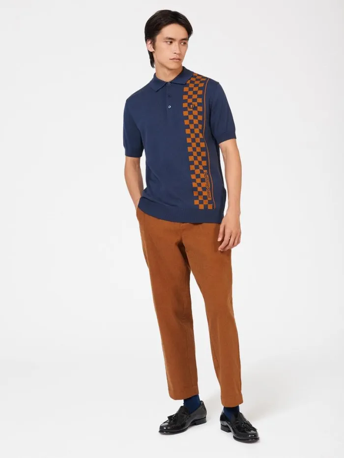 Men Ben Sherman Mod Knit Polos Rolling Stone Checker Knit Polo Men Ben Sherman Mod Knit Polos Rolling Stone Checker Knit Polo