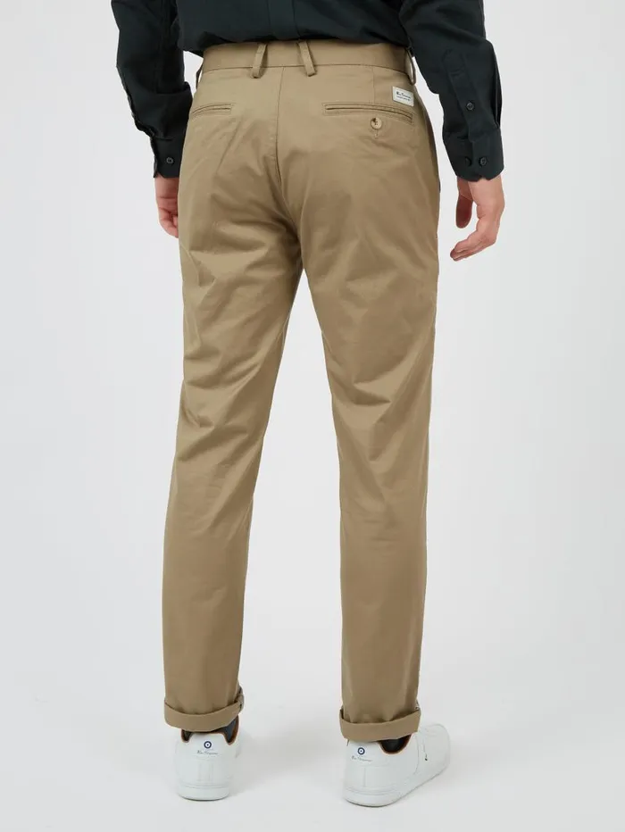 Men Ben Sherman Pants and Chinos Signature Skinny Stretch Chino Pant 8211 Stone