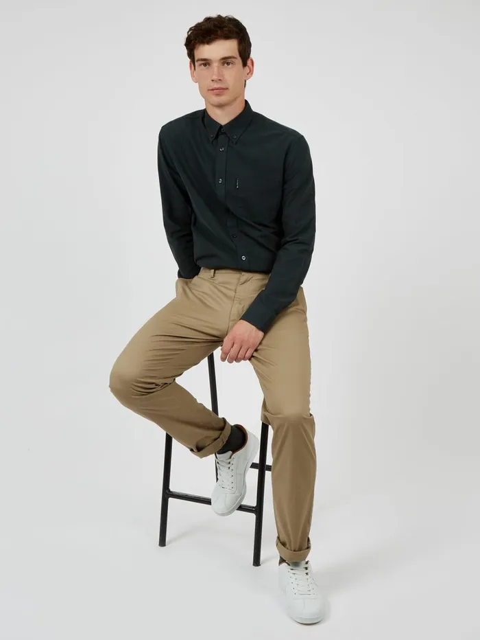 Men Ben Sherman Pants and Chinos Signature Skinny Stretch Chino Pant 8211 Stone
