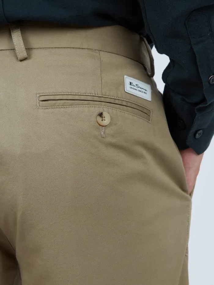 Men Ben Sherman Pants and Chinos Signature Skinny Stretch Chino Pant 8211 Stone