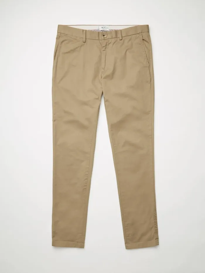 Men Ben Sherman Pants and Chinos Signature Skinny Stretch Chino Pant 8211 Stone