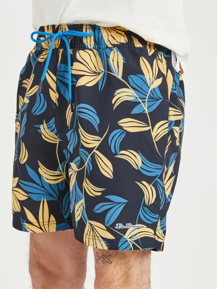 Men Ben Sherman Shorts The Bowman Printed Swim Shorts
