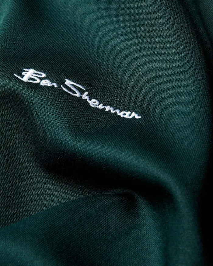 Men Ben Sherman Sweatshirts and Hoodies Signature House Taped Track Jacket 8211 Dark Green Men Ben Sherman Sweatshirts and Hoodies Signature House Taped Track Jacket 8211 Dark Green