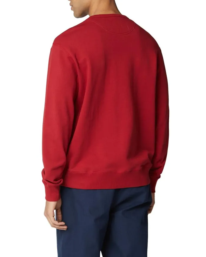 Men Ben Sherman Sweatshirts and Hoodies Signature Logo Sweatshirt 8211 Red