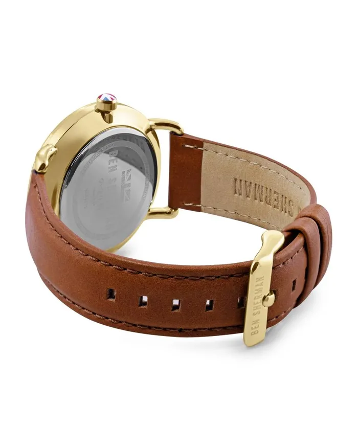 Men Ben Sherman Watches Brighton City Watch 8211 BrownWhiteGold