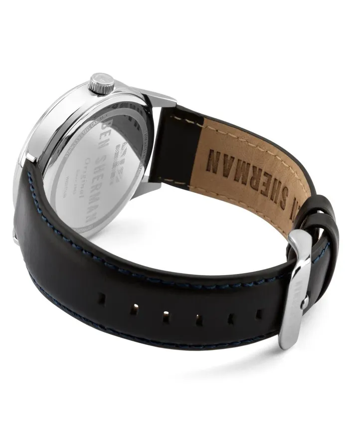 Men Ben Sherman Watches Spitalfields Vinyl Geo Watch 8211 BlackNavySilver
