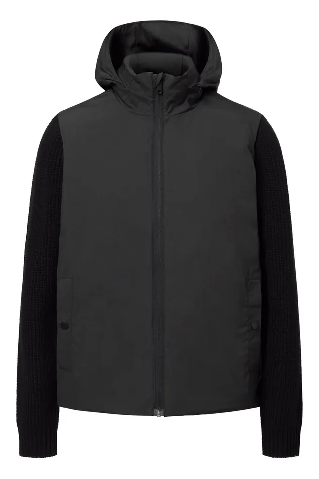 Men Black Tipa Jacket Ecoalf Knitwear