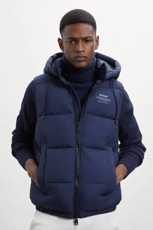Men Blue Dablam Vest Ecoalf Vests