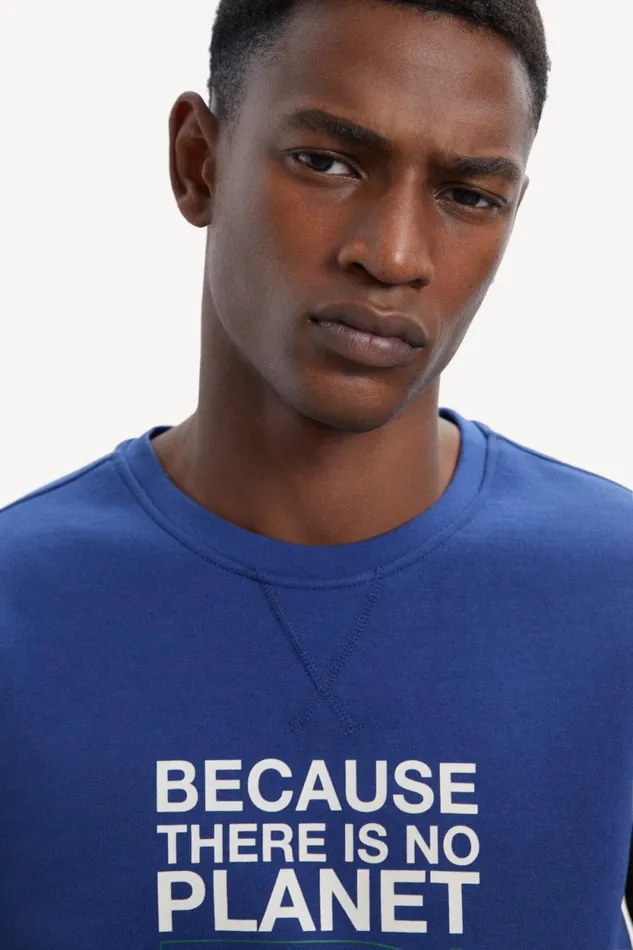 Men Blue Great B Sweatshirt Ecoalf Sweatshirts