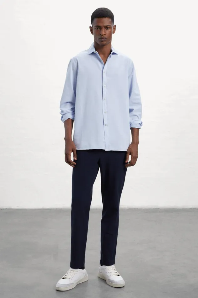 Men Blue Yrati Shirt Ecoalf Shirts