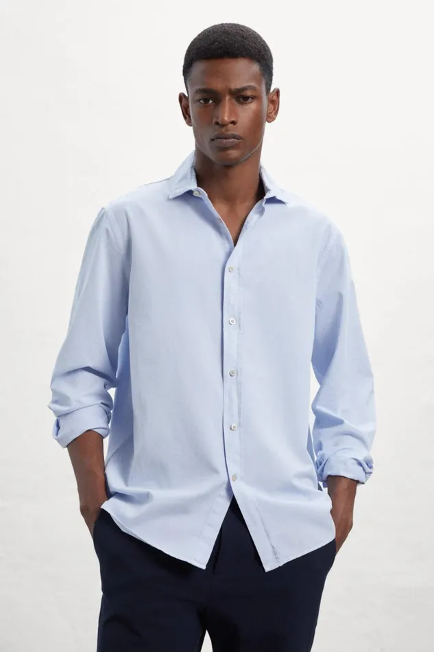 Men Blue Yrati Shirt Ecoalf Shirts
