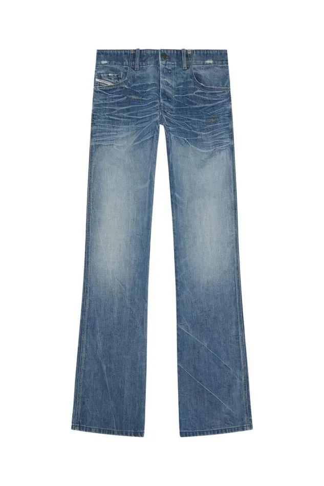 Men Bootcut Jeans DBackler 09i01 Medium Blue Diesel Bootcut Men Bootcut Jeans DBackler 09i01 Medium Blue Diesel Bootcut