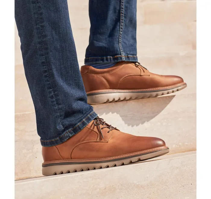 Men Braydon Plain Toe Tan Full Grain JohnstonandMurphy LaceUps Men Braydon Plain Toe Tan Full Grain JohnstonandMurphy LaceUps