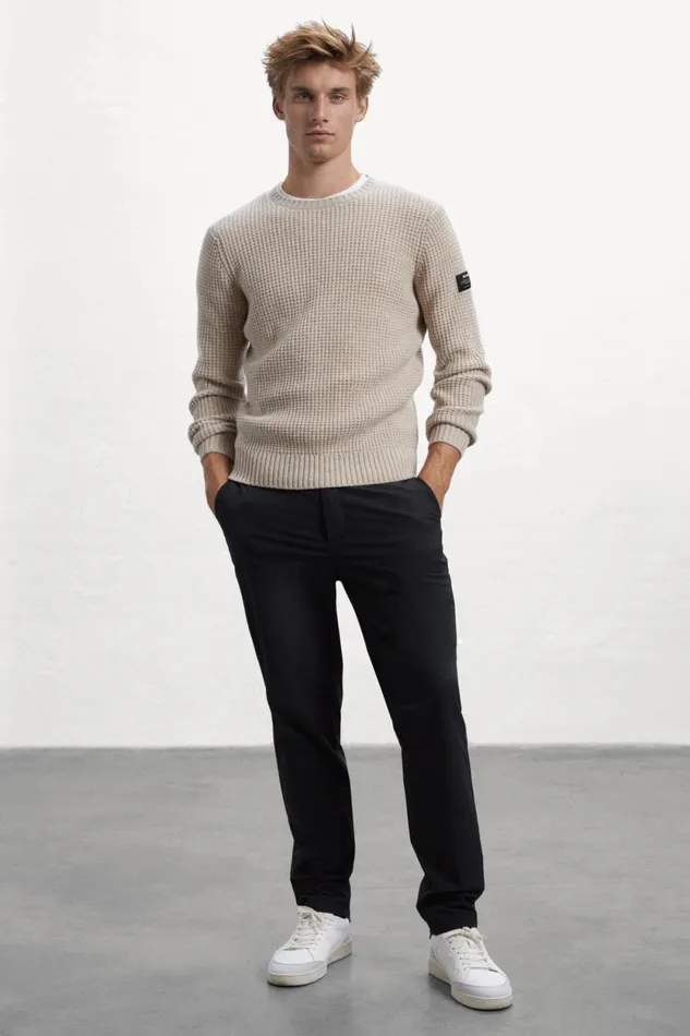 Men Brown Mera Knitted Jumper Ecoalf Knitwear